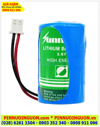 Sunmoon ER34615 (Dây zắc cắm); Pin nuôi nguồn Sunmoon ER34615 lithium 3.6v 19000mAh chính hãng
